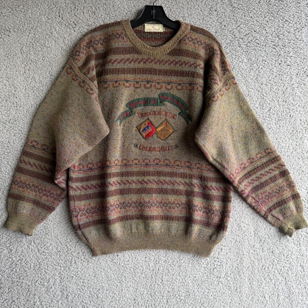 Conte of Florence Mens Vintage Mohair Alpaca Sweater Spirit of Ireland Italy 52